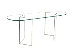 Pamono Vintage Glass Table attributed to Fontana Arte, 1973> Console Tables