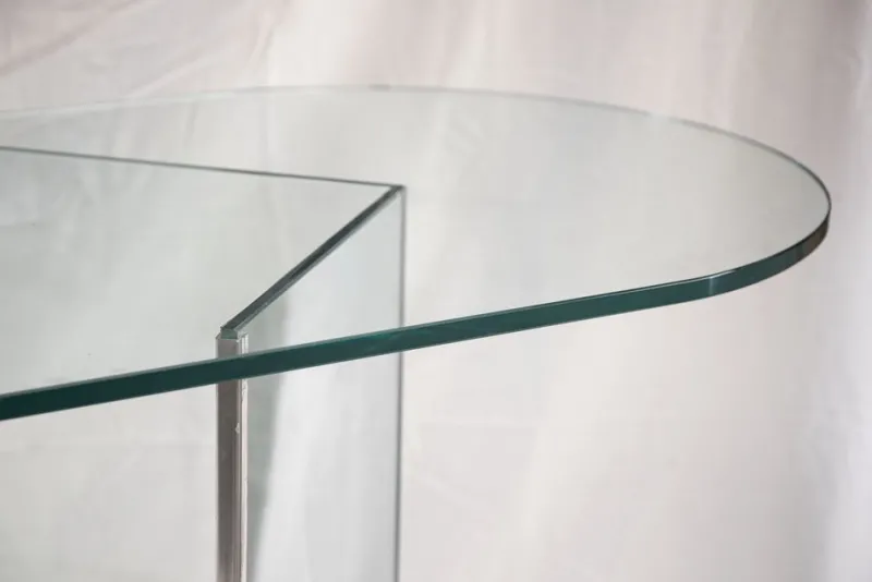 Pamono Vintage Glass Table attributed to Fontana Arte, 1973> Console Tables