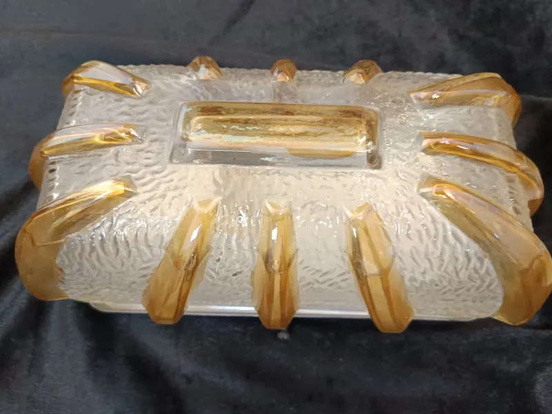 Pamono Vintage Glass Wall Lights, 1970s, Set of 2> Wall Lights & Sconces
