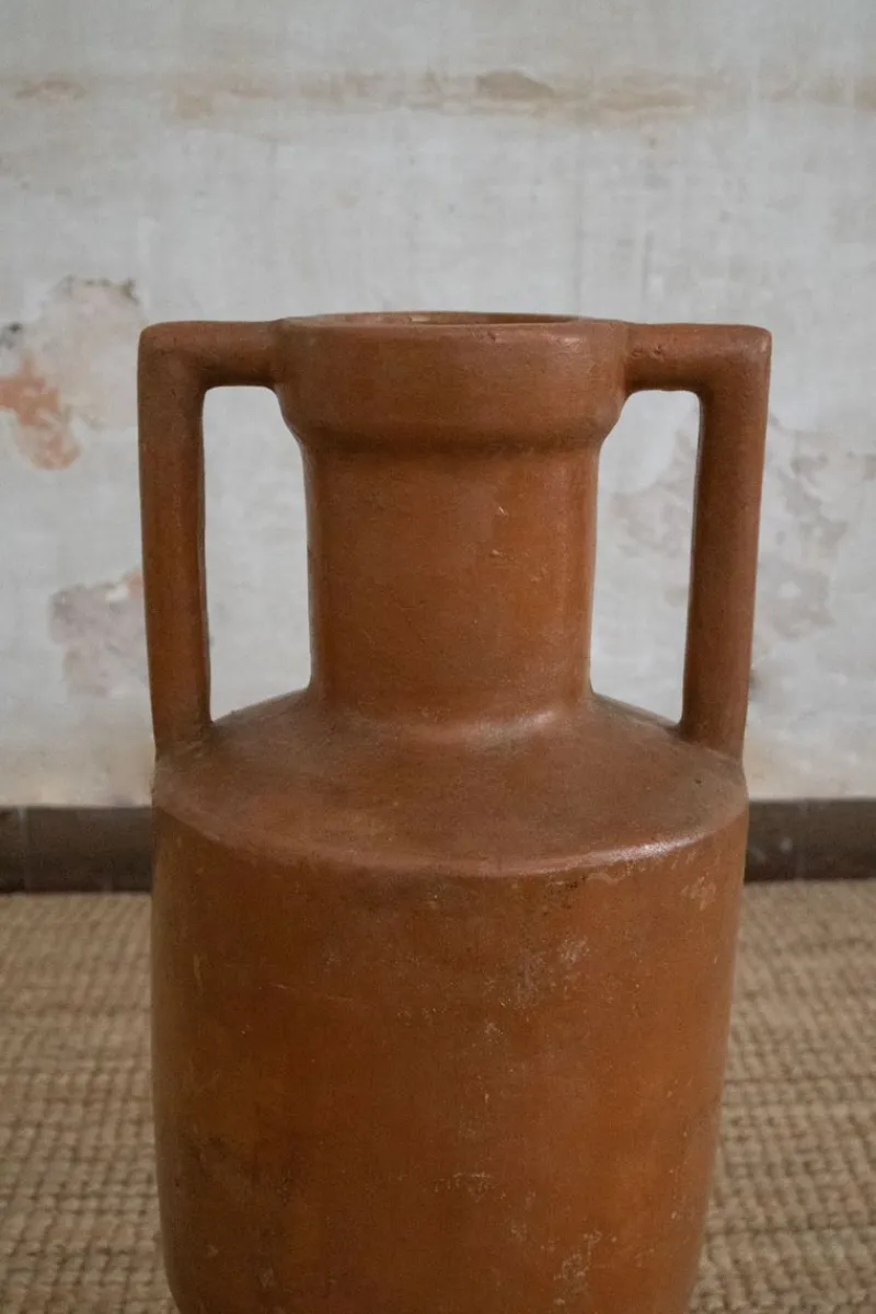 Pamono Vintage Glazed Amphorae, 1950s, Set of 2> Vases