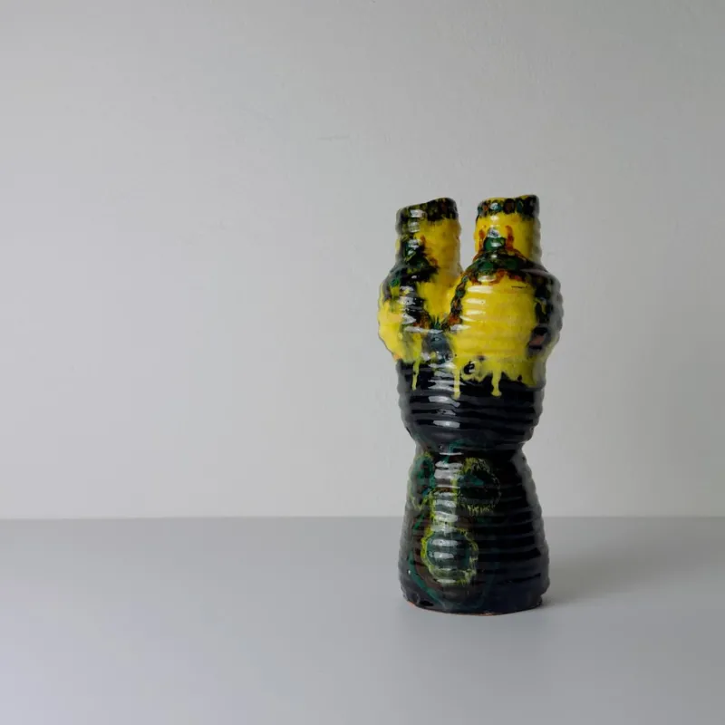 Hot Pamono Vintage Glazed Pottery Vase, Former Yugoslavia, 1970s