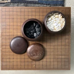 Sale Pamono Vintage Go Game Board Goban Kaya, Japan, 1920, Set of 3