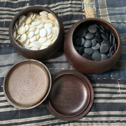 Sale Pamono Vintage Go Game Board Goban Kaya, Japan, 1920, Set of 3