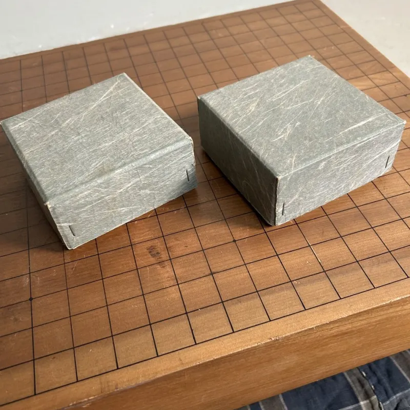 Pamono Vintage Go Game Board Goban Kaya, Japan, 1950s, Set of 3