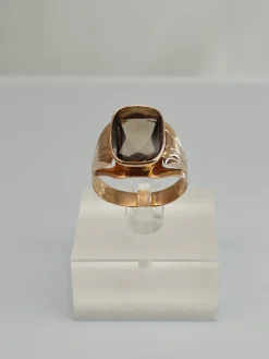 Pamono Vintage Gold Ring with Quartz, 1966> Rings