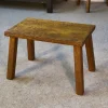 Pamono Vintage Gouged Side Table in Oak, 1960s