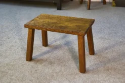 Pamono Vintage Gouged Side Table in Oak, 1960s