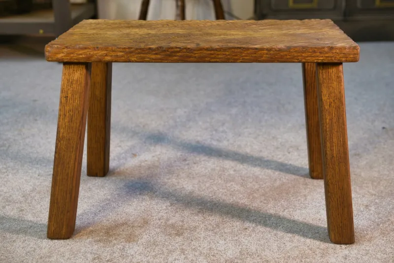 Pamono Vintage Gouged Side Table in Oak, 1960s