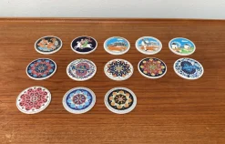 Online Pamono Vintage Greek Ceramic Handmade Coaster from Lito Niarchos, Set of 13