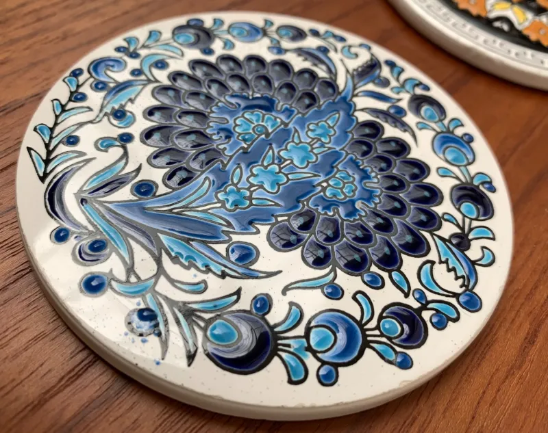 Online Pamono Vintage Greek Ceramic Handmade Coaster from Lito Niarchos, Set of 13