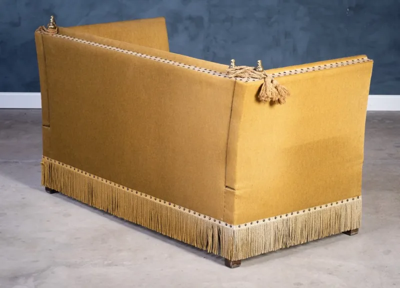 Hot Pamono Vintage Green and Yellow Velvet Knole Sofa, 1950s