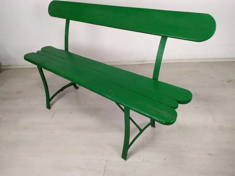 Pamono Vintage Green Garden Bench> Garden Seating