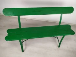 Pamono Vintage Green Garden Bench><noscript><img width=
