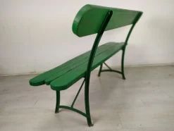 Pamono Vintage Green Garden Bench><noscript><img width=