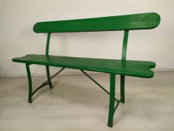 Pamono Vintage Green Garden Bench><noscript><img width=