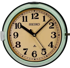 Pamono Vintage Green Ships Wall Clock from Seiko, 1970s> Clocks