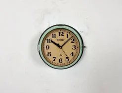 Pamono Vintage Green Ships Wall Clock from Seiko, 1970s> Clocks