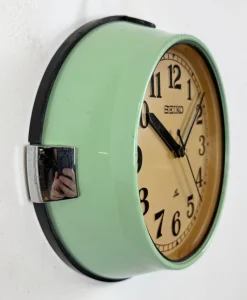 Pamono Vintage Green Ships Wall Clock from Seiko, 1970s><noscript><img width=