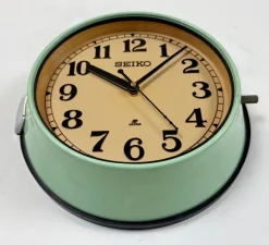 Pamono Vintage Green Ships Wall Clock from Seiko, 1970s><noscript><img width=