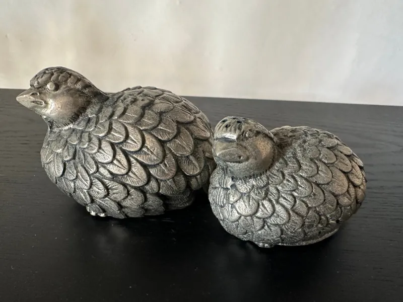 Outlet Pamono Vintage Gucci Quail Salt and Pepper Shakers in Silver Tone by Gucci for Gucci, Italy, 1970s, Set of 2