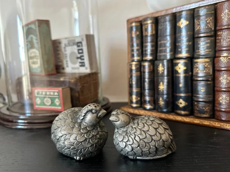 Outlet Pamono Vintage Gucci Quail Salt and Pepper Shakers in Silver Tone by Gucci for Gucci, Italy, 1970s, Set of 2