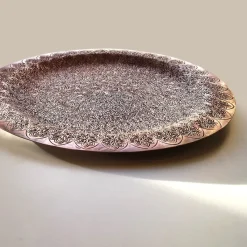 Pamono Vintage Hand Crafted Moorish Round Copper Tray><noscript><img width=