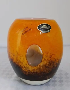 Discount Pamono Vintage Hand-Blown Art Glass Vase or Lantern from Dreamlight Mediterana, 1980s