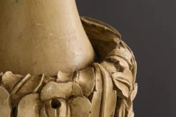 Pamono Vintage Hand-Carved Wooden Table Lamps by Mariano García, 1960s, Set of 2