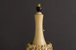 Pamono Vintage Hand-Carved Wooden Table Lamps by Mariano García, 1960s, Set of 2
