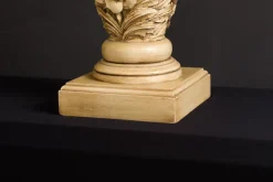 Pamono Vintage Hand-Carved Wooden Table Lamps by Mariano García, 1960s, Set of 2