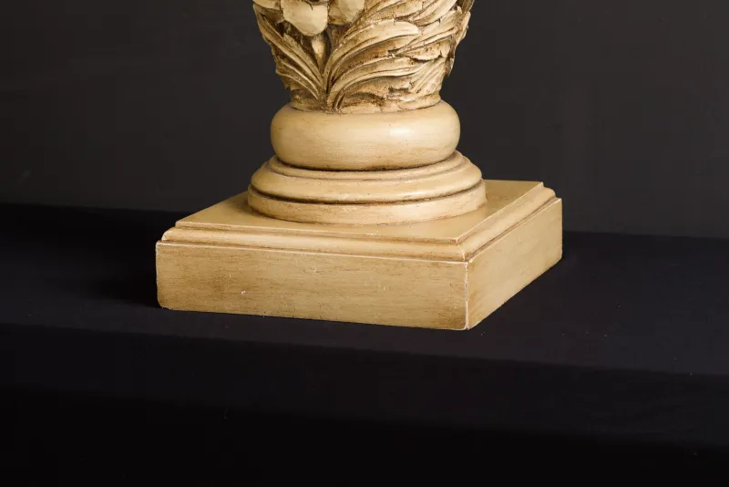 Pamono Vintage Hand-Carved Wooden Table Lamps by Mariano García, 1960s, Set of 2