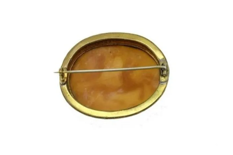 Pamono Vintage Handcrafted Cameo Brooch> Brooches