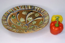 Pamono Vintage Handmade Clay Bowl or Plate, 1930s