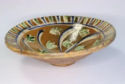 Pamono Vintage Handmade Clay Bowl or Plate, 1930s