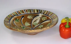 Pamono Vintage Handmade Clay Bowl or Plate, 1930s