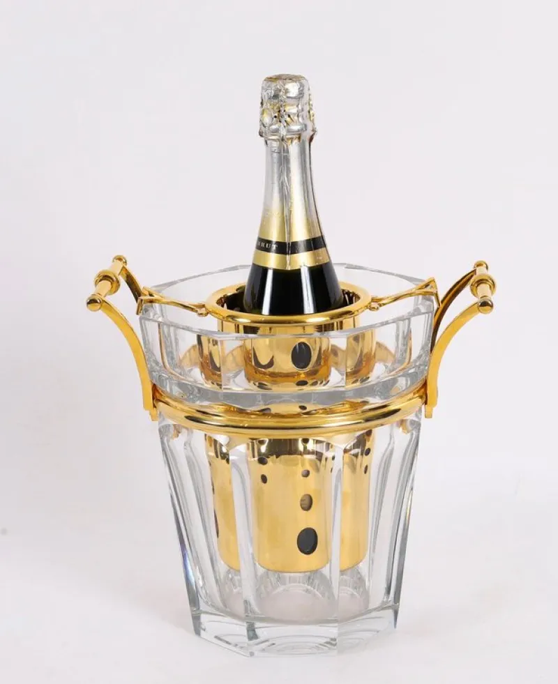 Pamono Vintage Harcourt Crystal Champagne Cooler, 1970s> Ice Buckets & Wine Coolers
