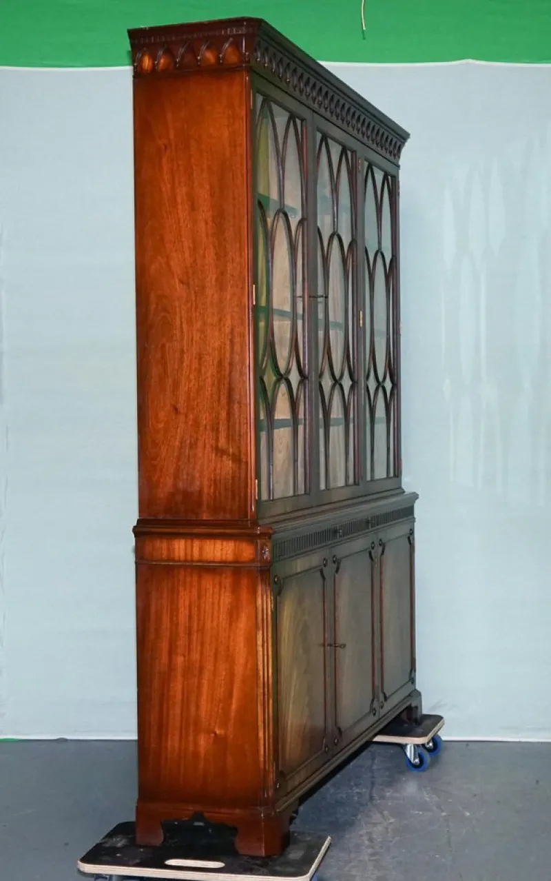 Pamono Vintage Hardwood Breakfront Display Bookcase from Bevan Funnell> Shelves & Wall Units