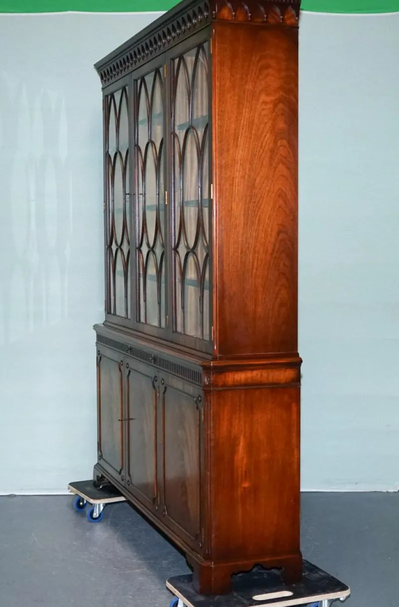 Pamono Vintage Hardwood Breakfront Display Bookcase from Bevan Funnell> Shelves & Wall Units