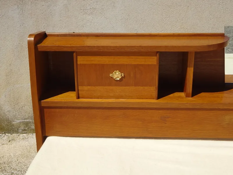 Pamono Vintage Headboard in Light Oak, 1970s> Beds & Bedroom Sets
