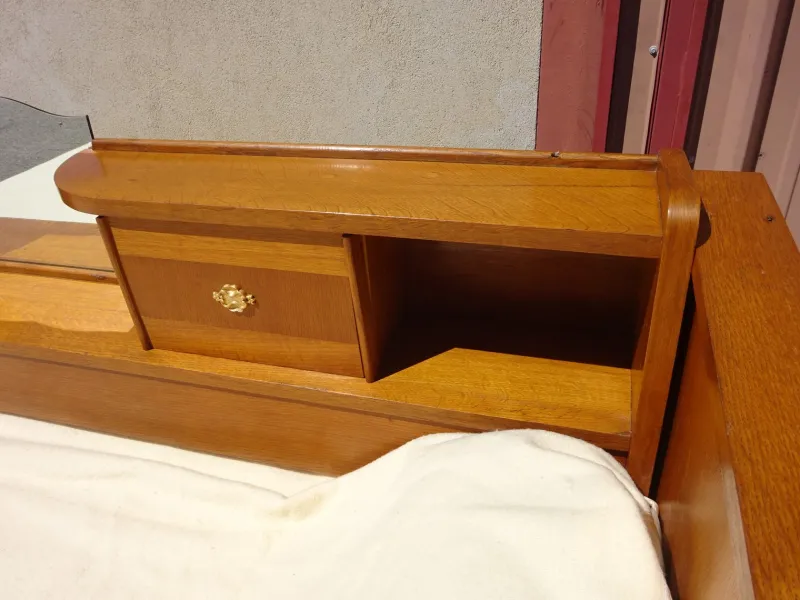 Pamono Vintage Headboard in Light Oak, 1970s> Beds & Bedroom Sets