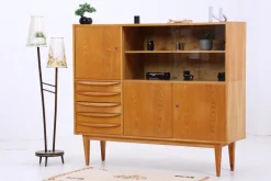 Pamono Vintage Highboard in Ash, 1960s> Sideboards & Buffets