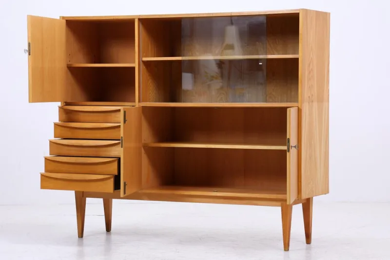 Pamono Vintage Highboard in Ash, 1960s> Sideboards & Buffets