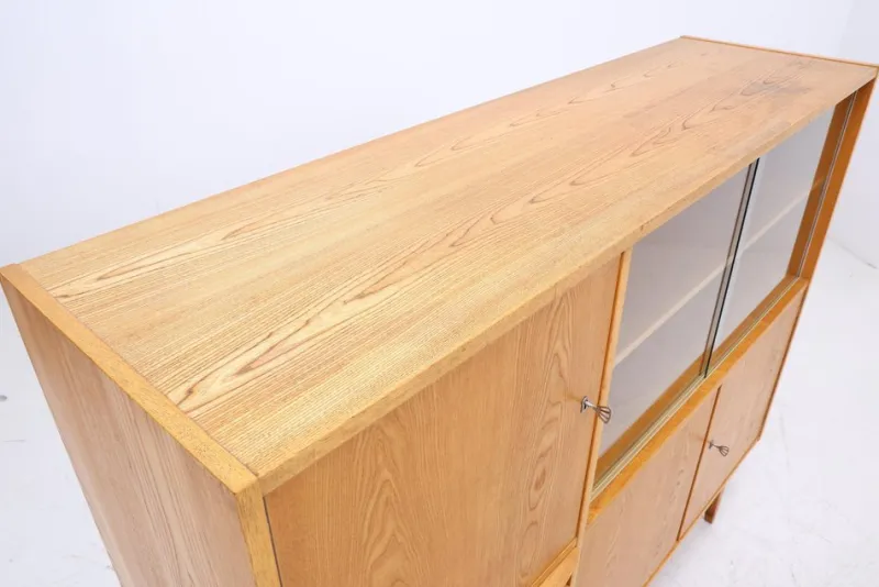 Pamono Vintage Highboard in Ash, 1960s> Sideboards & Buffets