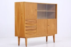 Pamono Vintage Highboard in Ash, 1960s><noscript><img width=