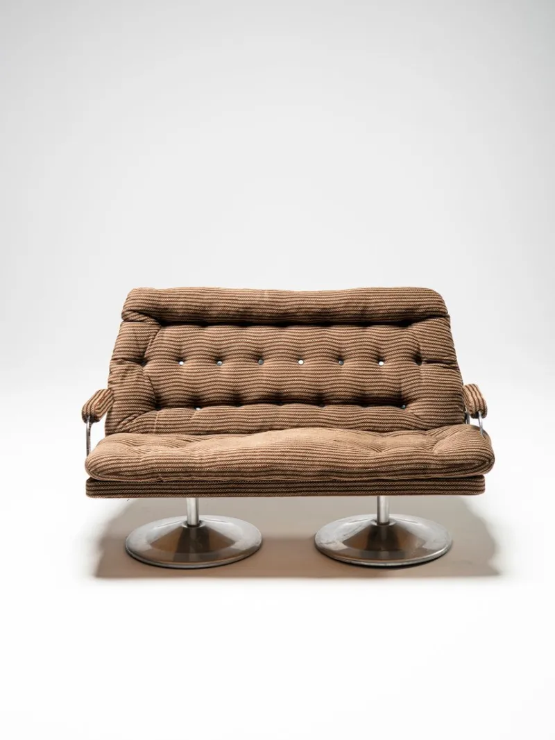 Pamono Vintage Hungarian Space Age Sofa and Chairs, 1950s, Set of 3> Living Room Sets
