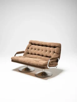 Pamono Vintage Hungarian Space Age Sofa and Chairs, 1950s, Set of 3><noscript><img width=