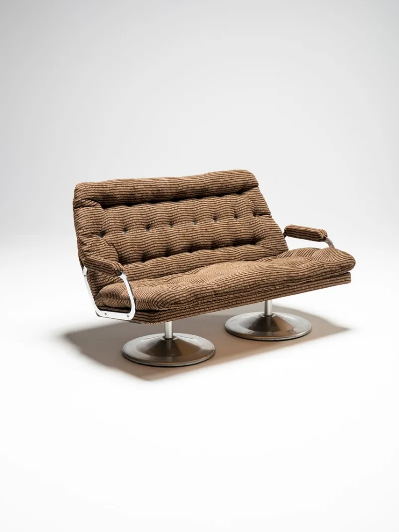 Pamono Vintage Hungarian Space Age Sofa and Chairs, 1950s, Set of 3> Living Room Sets