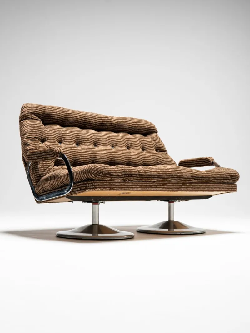 Pamono Vintage Hungarian Space Age Sofa and Chairs, 1950s, Set of 3> Living Room Sets