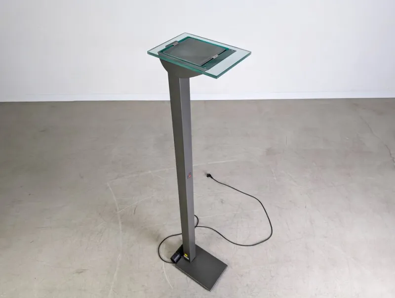Pamono Vintage ID-S Floor Lamp in Glass by Ettore Sottsass for Staff