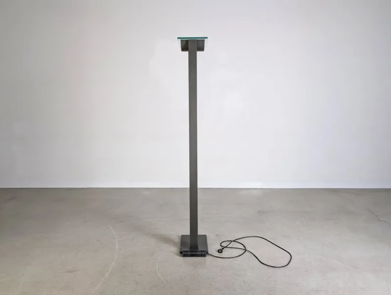 Pamono Vintage ID-S Floor Lamp in Glass by Ettore Sottsass for Staff